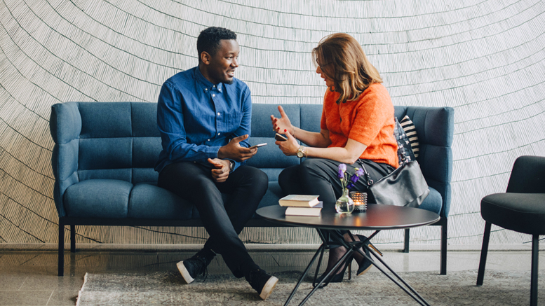 Man and Woman Talking